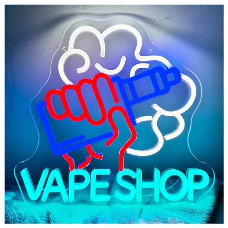 Vaping Store - Vape Shop Neonbord Hand met Vape